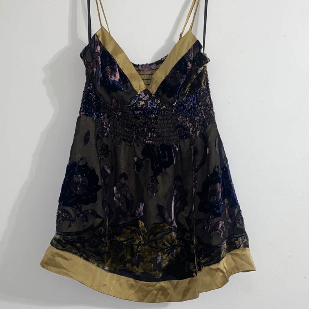 Single Straps Embroidered Top
